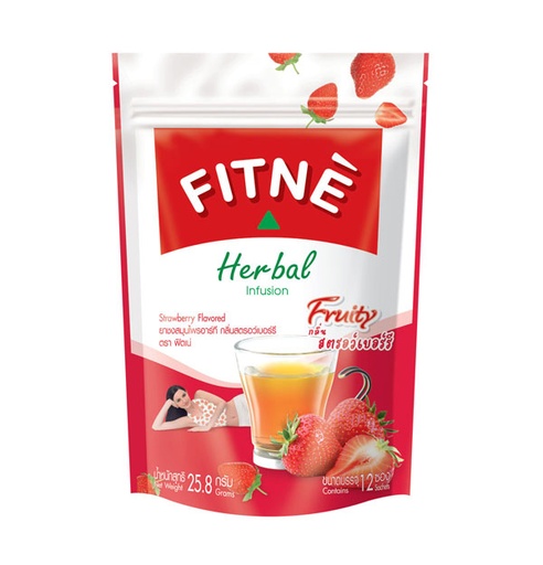 [300266] FITNE Herbal Infusion Tea Strawberry Flavored 25.8g №12