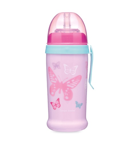 [201001] Non-spill sport cup - Butterfly - pink