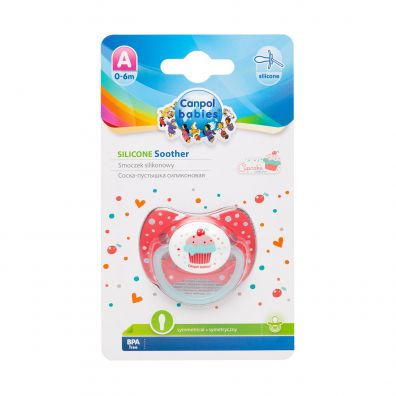 [201003] Silicone Symmetrical Soother 0-6m Cupcake Pink