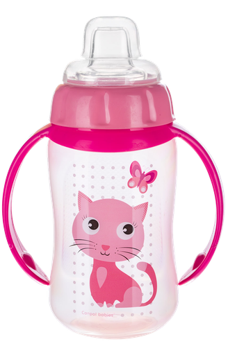 [201008] Training cup with silicone spout - Cute Animals - cat
