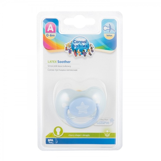 [201071] Cherry latex soother 0-6 months Star & Company blue