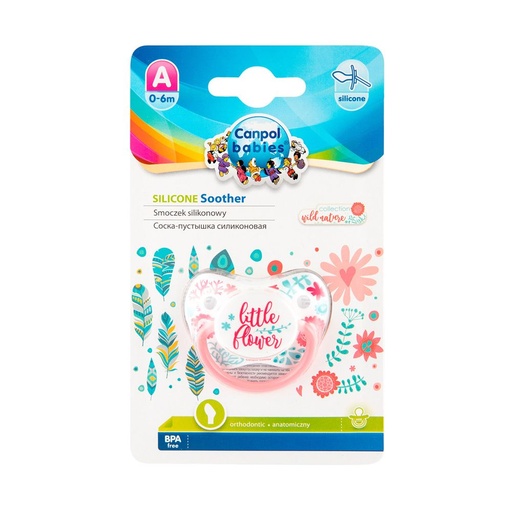 [201082] Canpol babies Silicone Orthodontic Soother 0-6m Wild Nature Coral