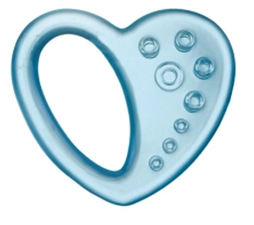 [201109] Water filled teether heart 2949