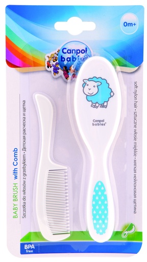 [201114] Hairbrush and comb set soft assorted 2/417