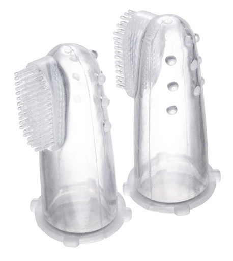 [201178] Finger toothbrush with massaging nubs.with container 9/117